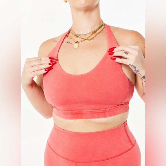 SoulCycle Samara Braided Mineral Wash Bra Red & Leggings in RED! 🍉 - Picture 3 of 5
